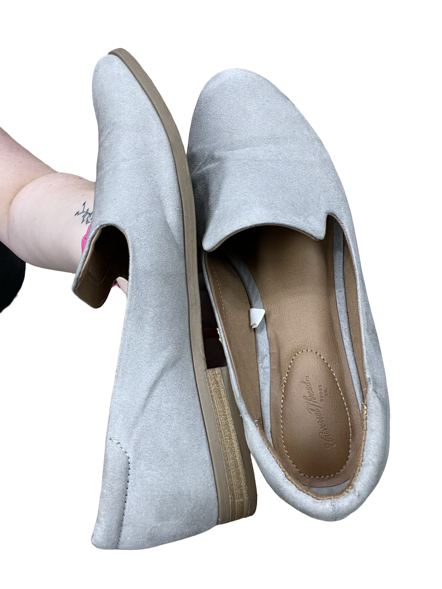 Shoes Flats By Universal Thread In Grey, Size:9