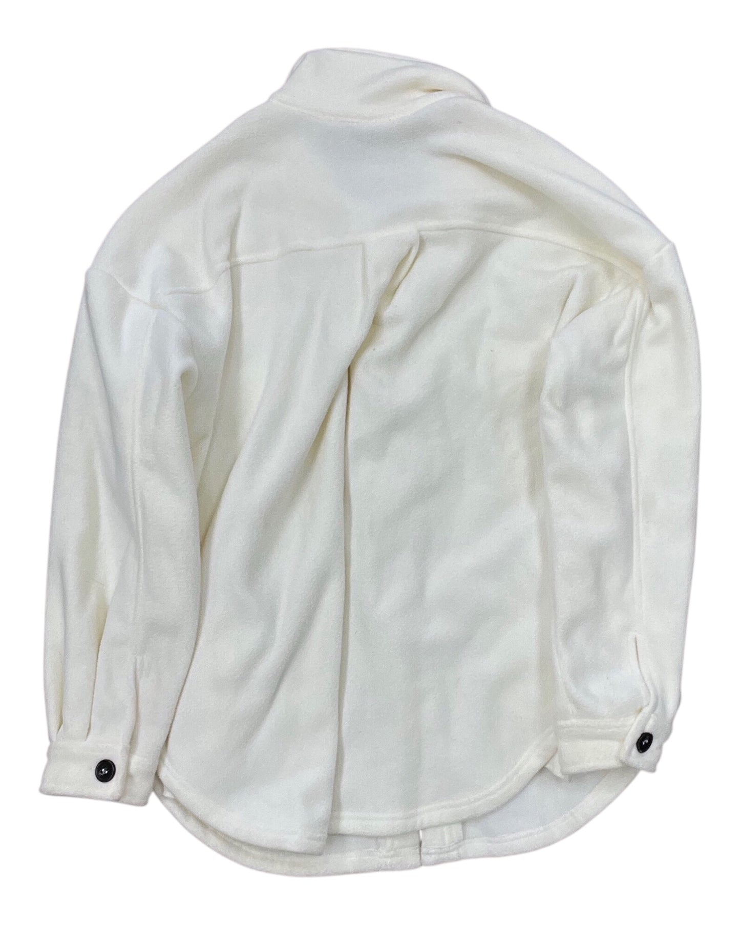 Jacket Shirt By Clothes Mentor In Cream, Size:M