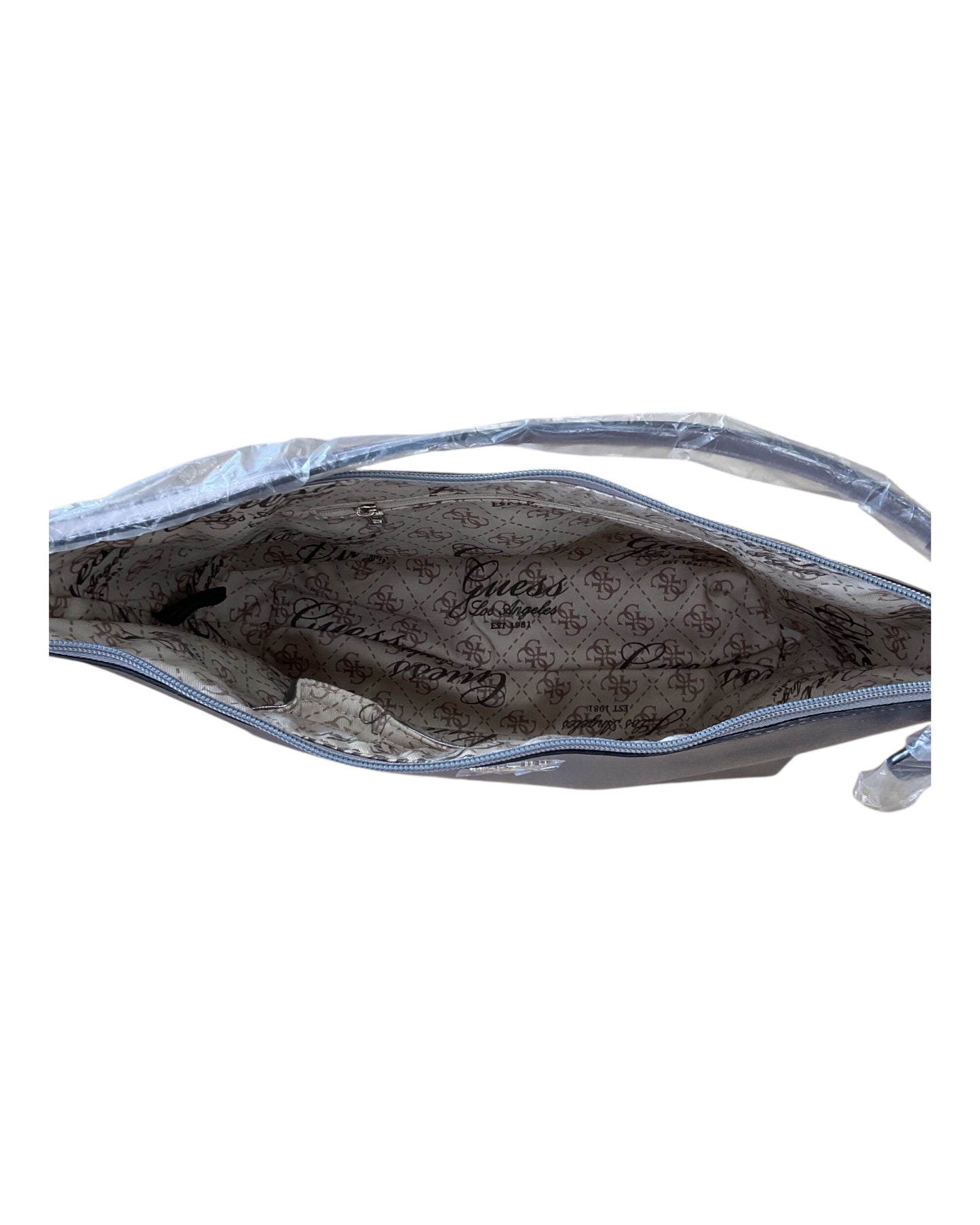 Handbag By Guess In Silver, Size:Medium