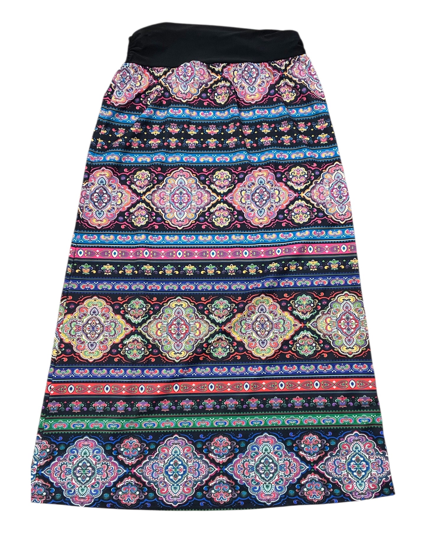 Skirt Maxi By Lily In Black & Blue, Size:L