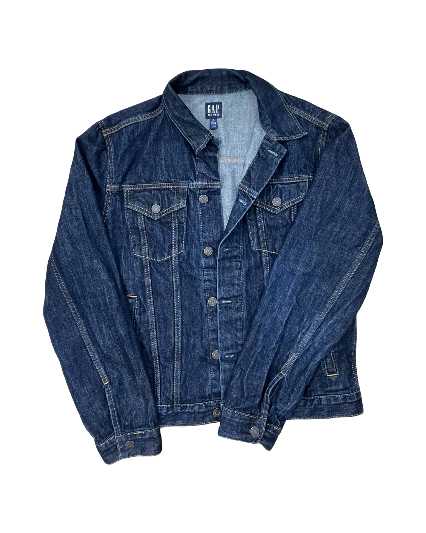 Jacket Denim By Gap In Blue Denim, Size:M