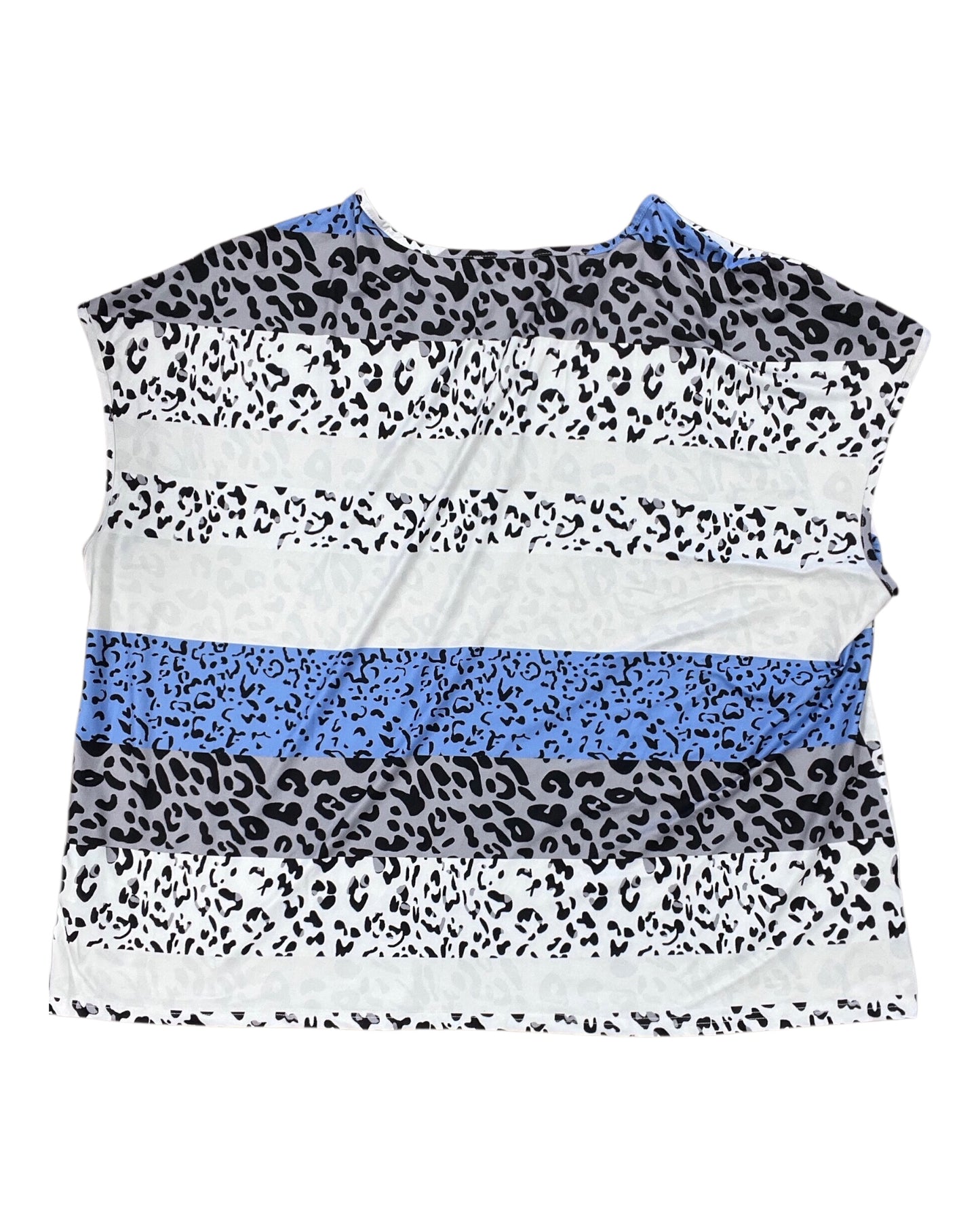 Top Ss By Shein In Blue & Grey, Size:3X