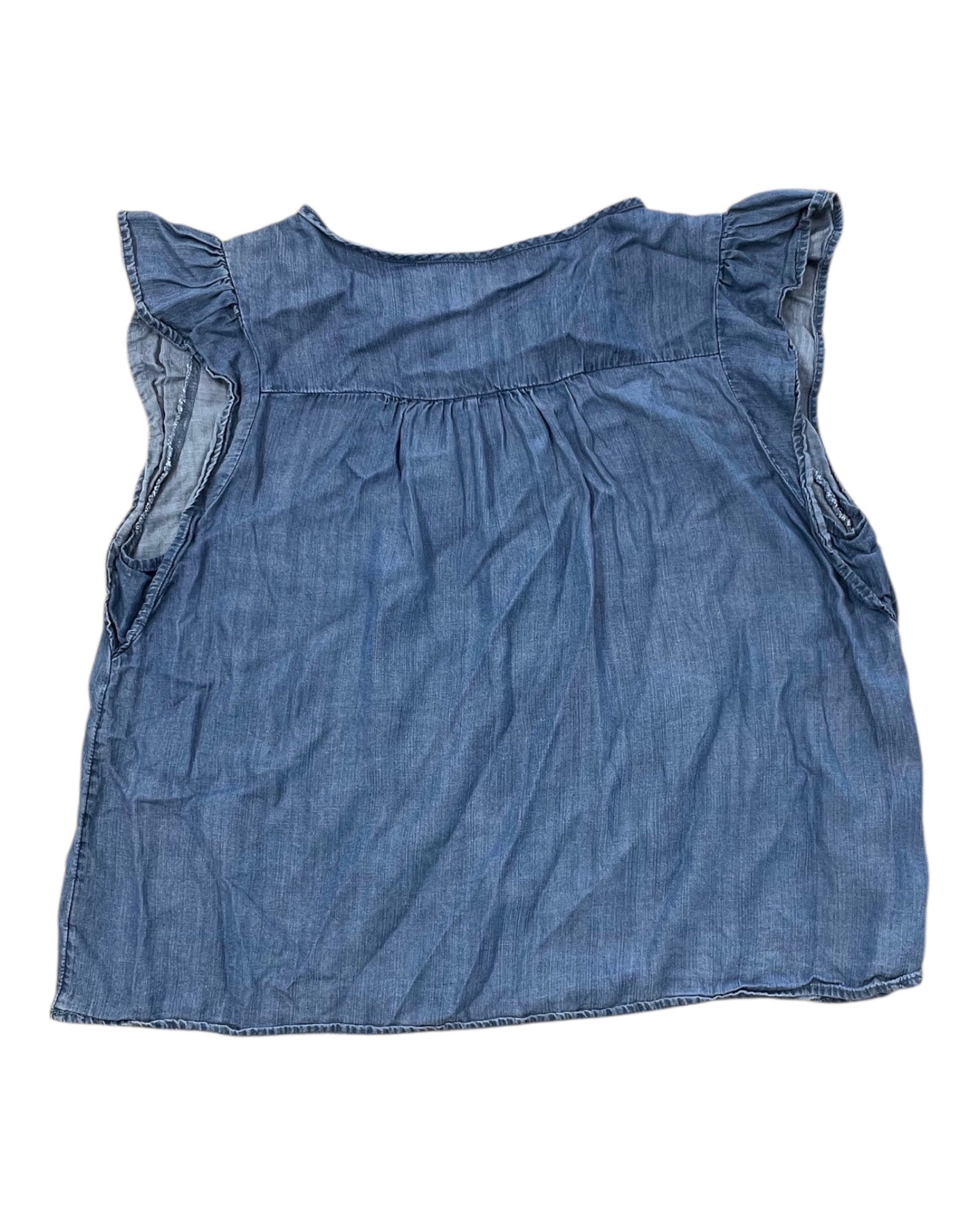 Top Ss By Time And Tru In Blue Denim, Size:L