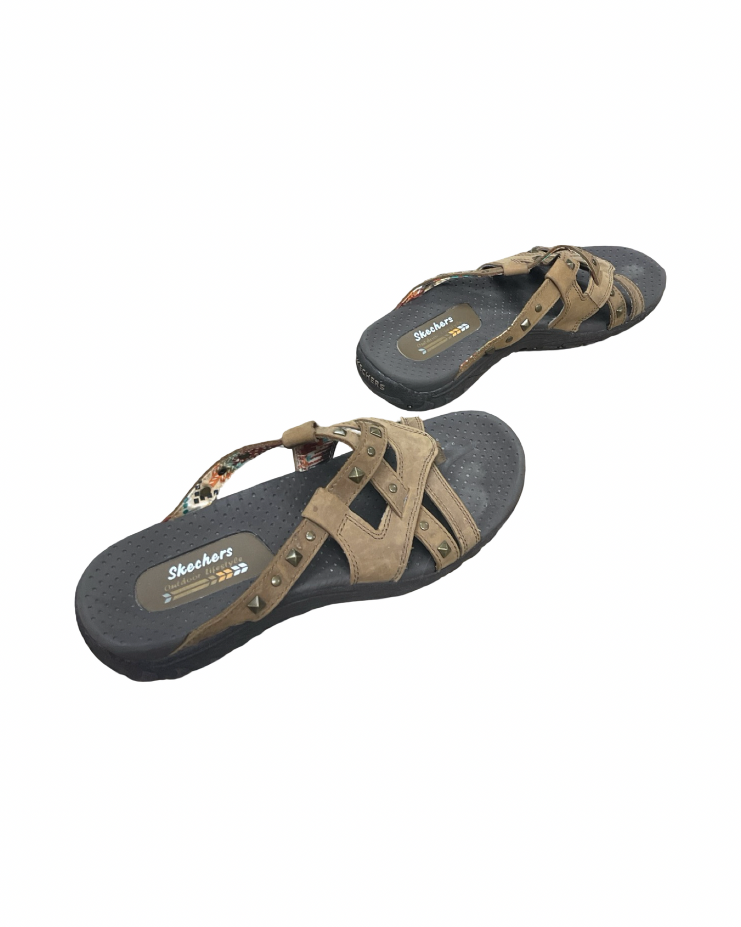 Sandals Flats By Skechers In Tan, Size:8