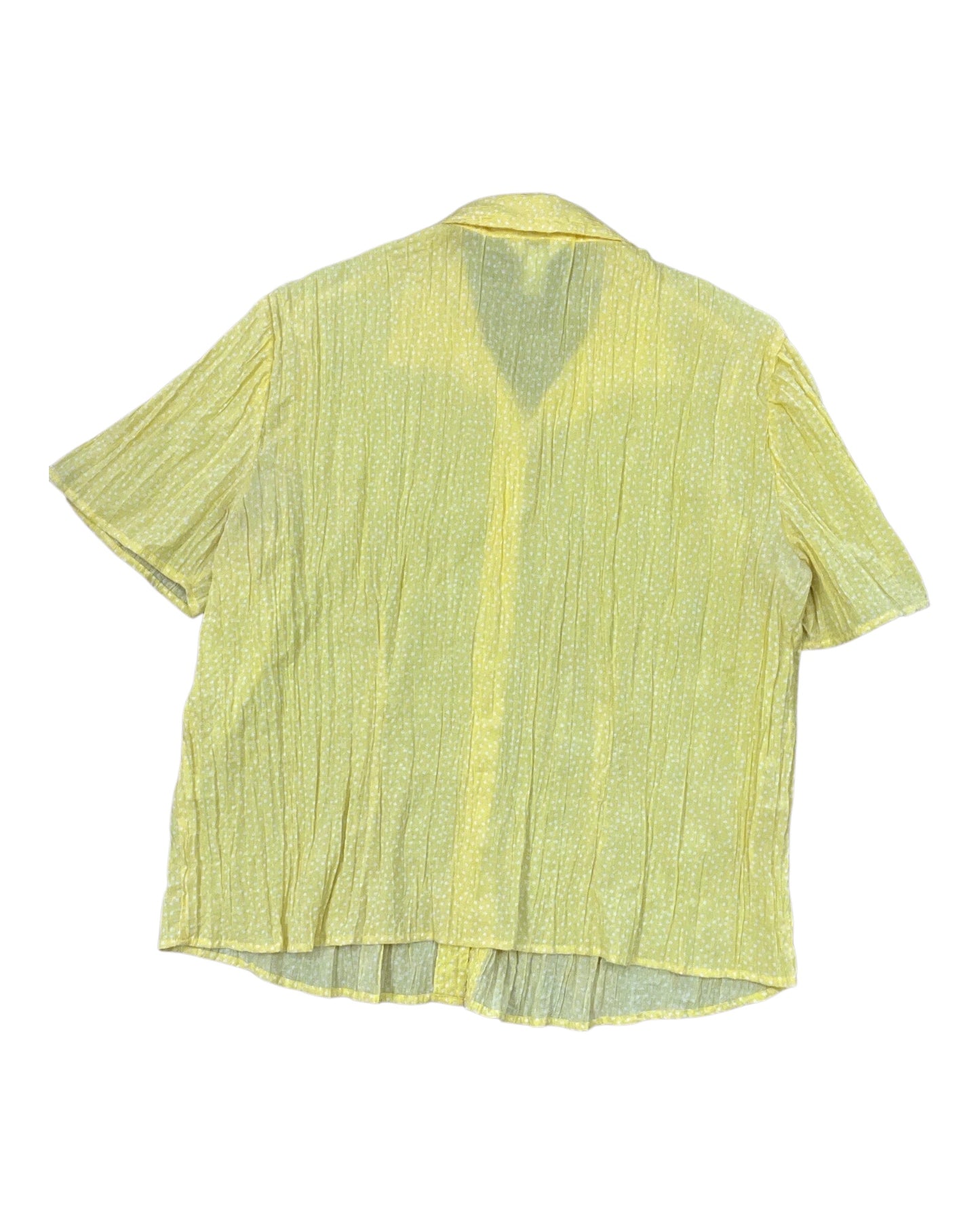 Blouse Ss By Cj Banks In White & Yellow, Size:Xl
