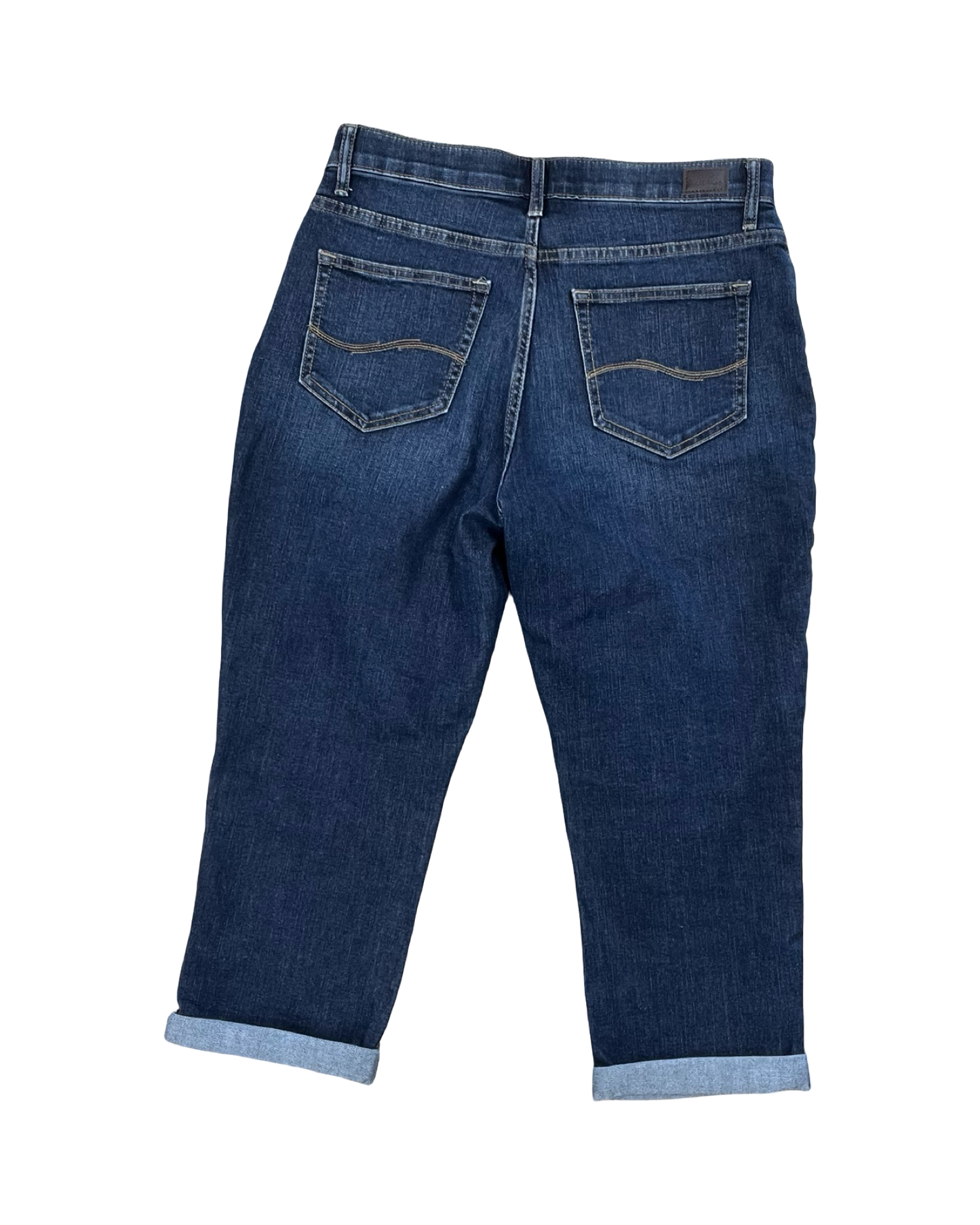 Jeans Cropped By Lee In Blue Denim, Size:8