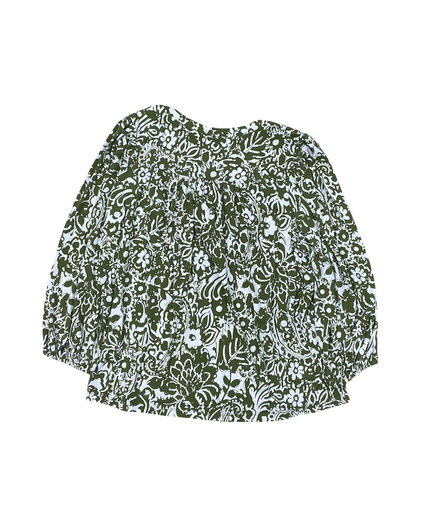 Top Ls By Susan Graver In Green & White, Size:S