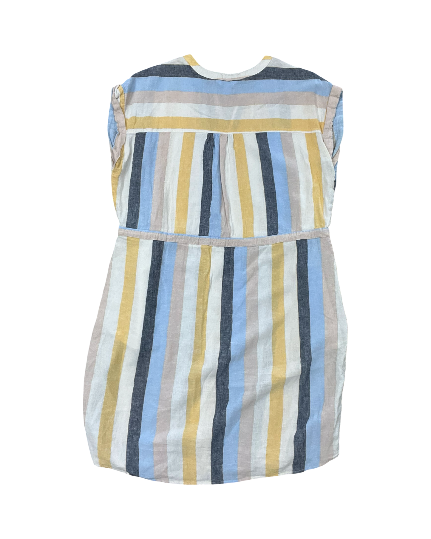 Dress Casual Midi By Time And Tru In Blue & Cream, Size:M
