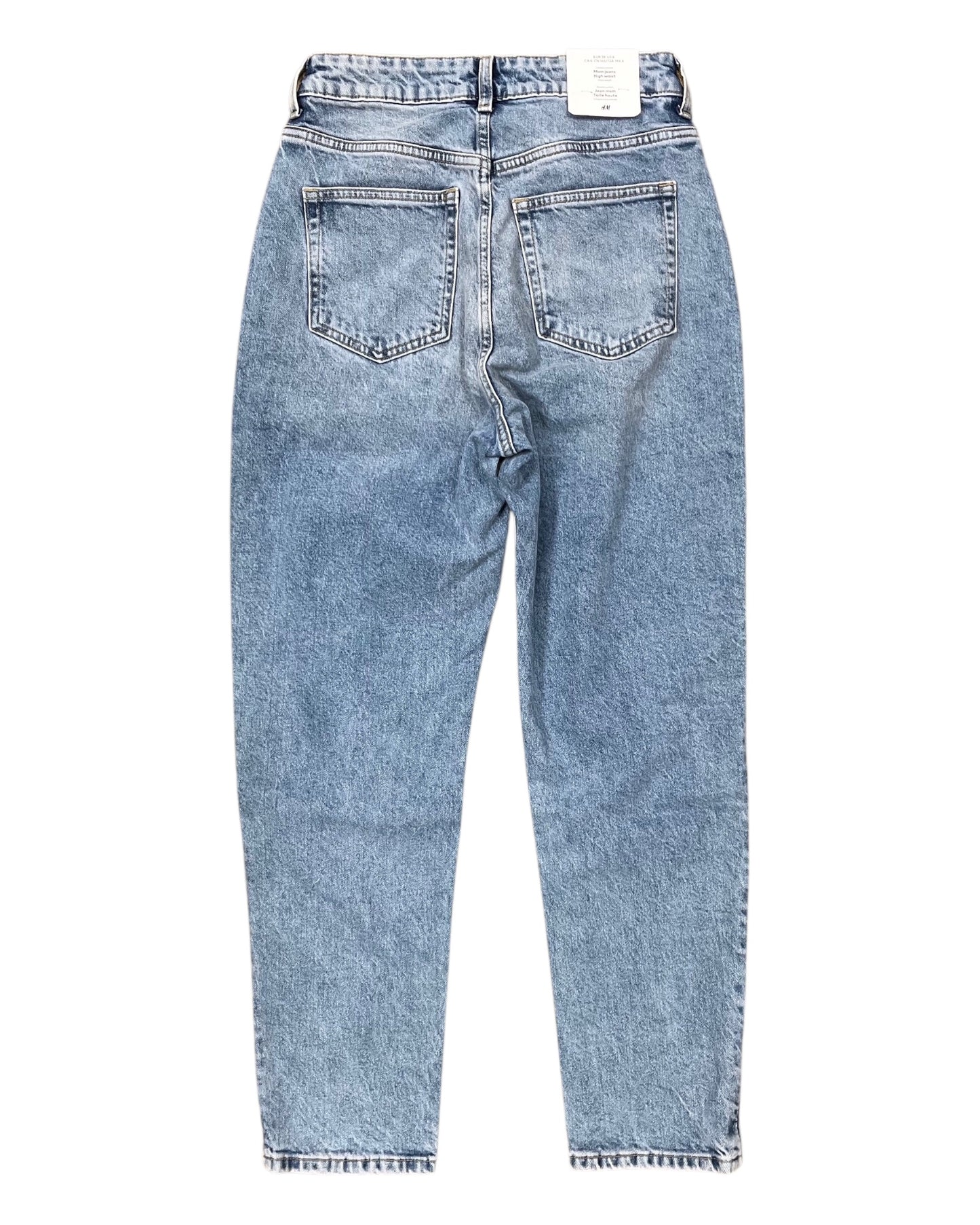 Jeans Straight By H&M In Blue Denim, Size:6