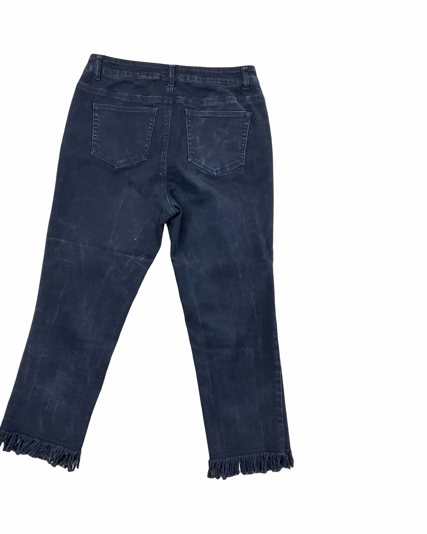 Jeans Straight By Multiples In Black Denim, Size:10