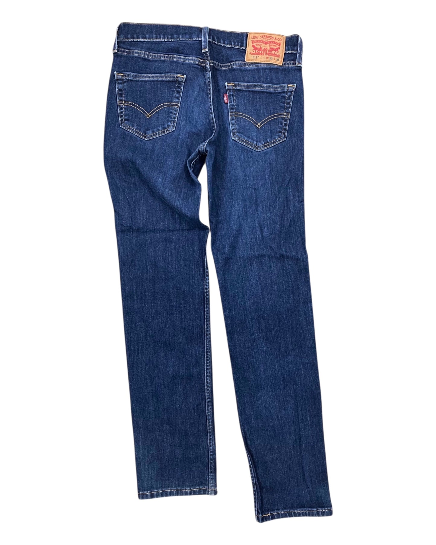 Jeans Skinny By Levis In Blue Denim, Size:10