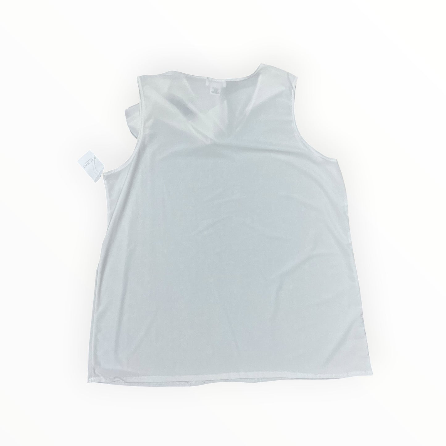 Top Sleeveless By Clothes Mentor In Cream, Size:2X
