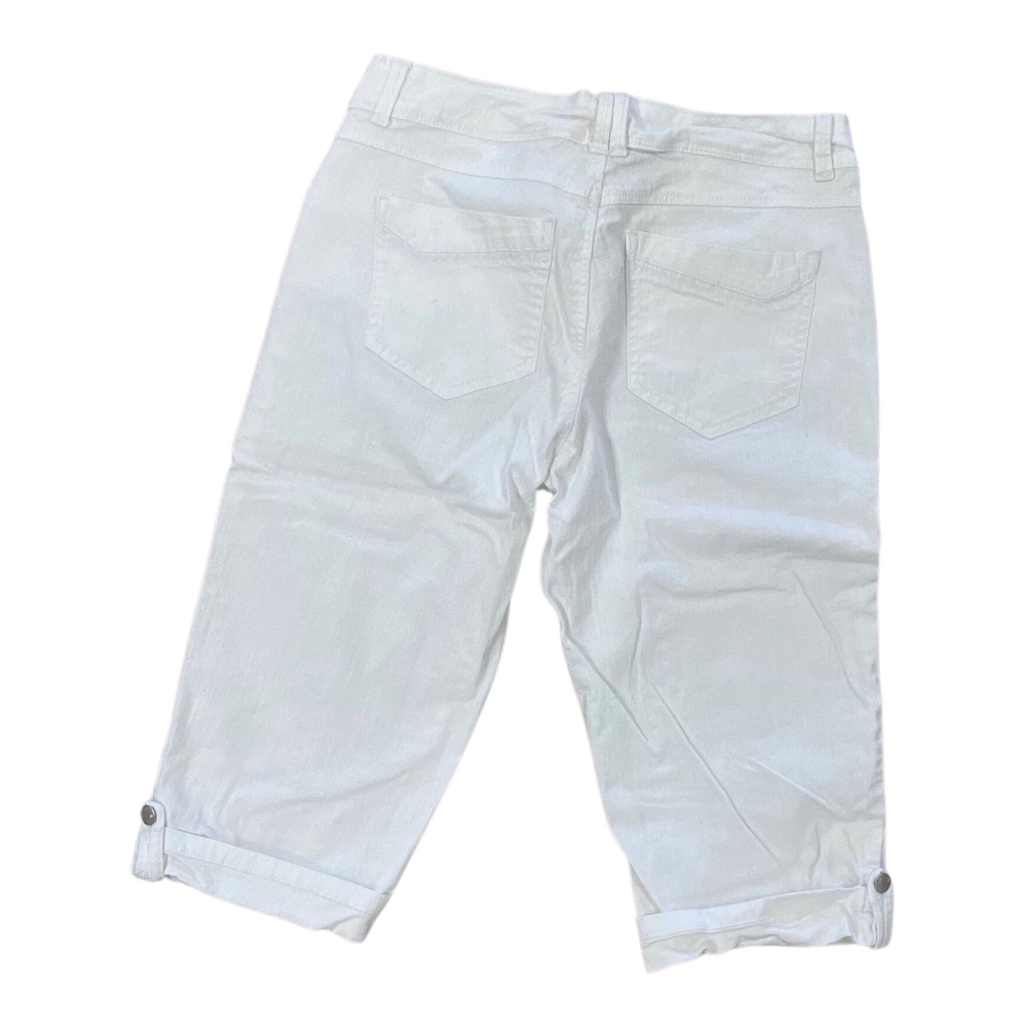 Shorts By Gloria Vanderbilt In White Denim, Size:4