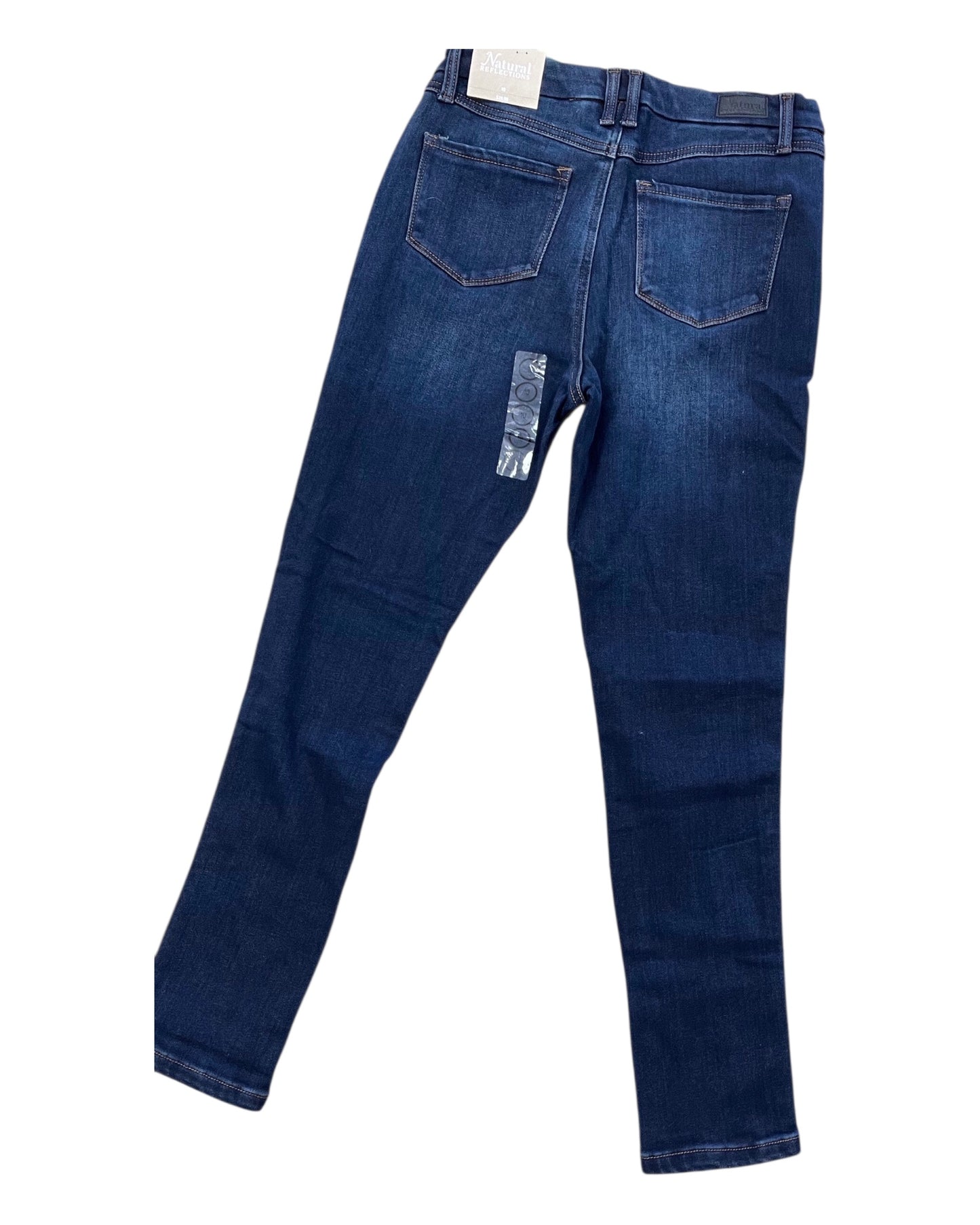 Jeans Straight By Natural Reflections In Blue Denim, Size:10