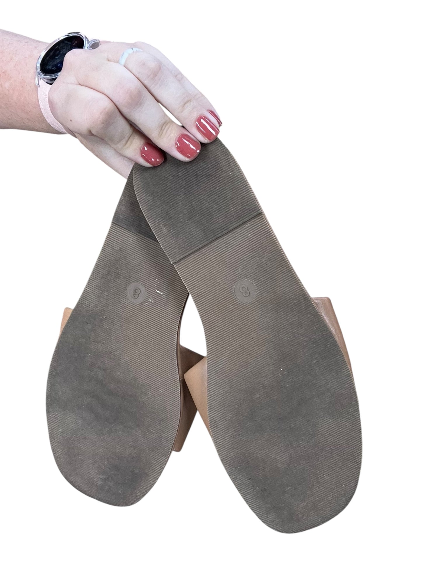 Sandals Flats By A New Day In Tan, Size:8