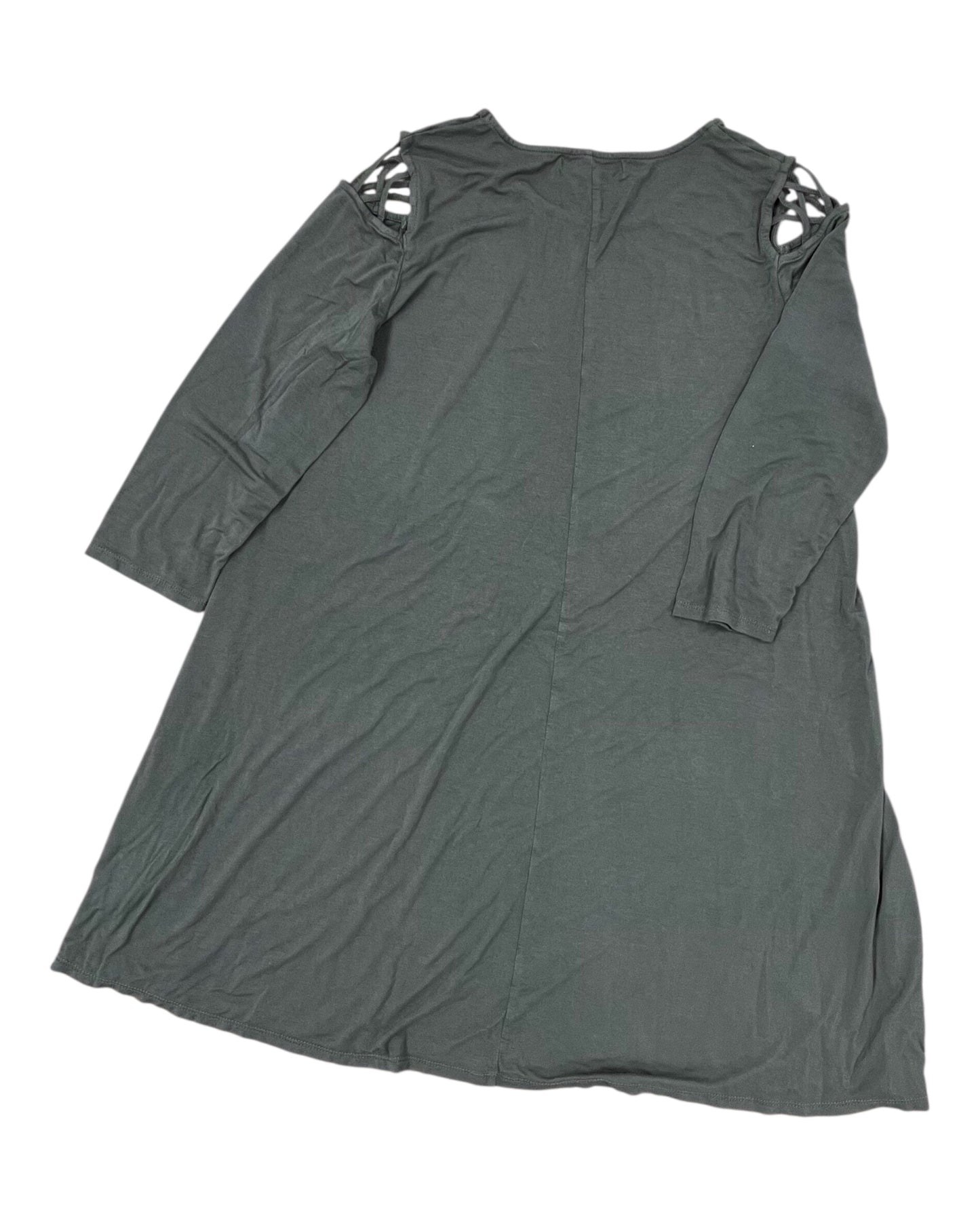 Dress Casual Midi By Clothes Mentor In Green, Size:L