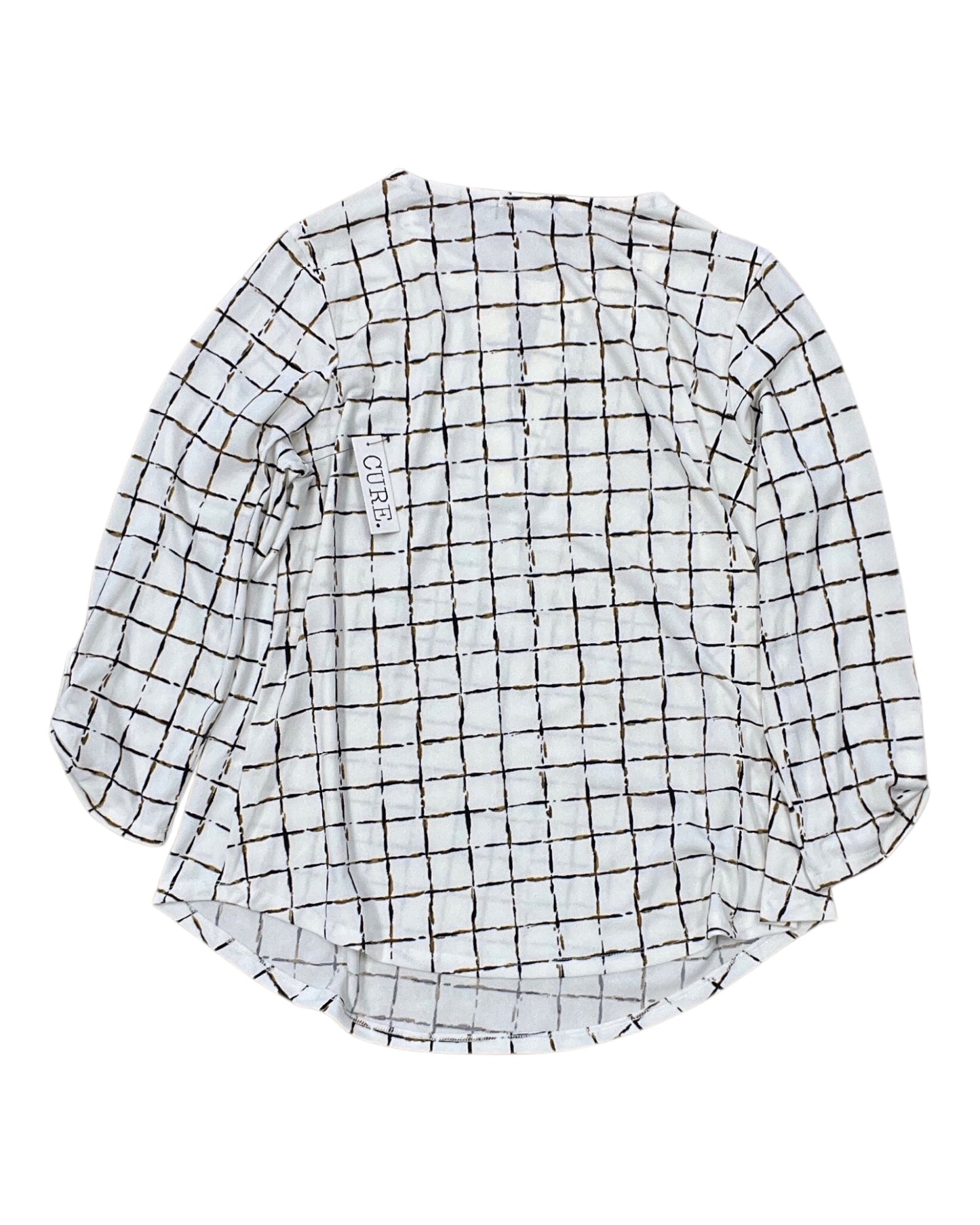 Top 3/4 Sleeve By Cure In White, Size:M