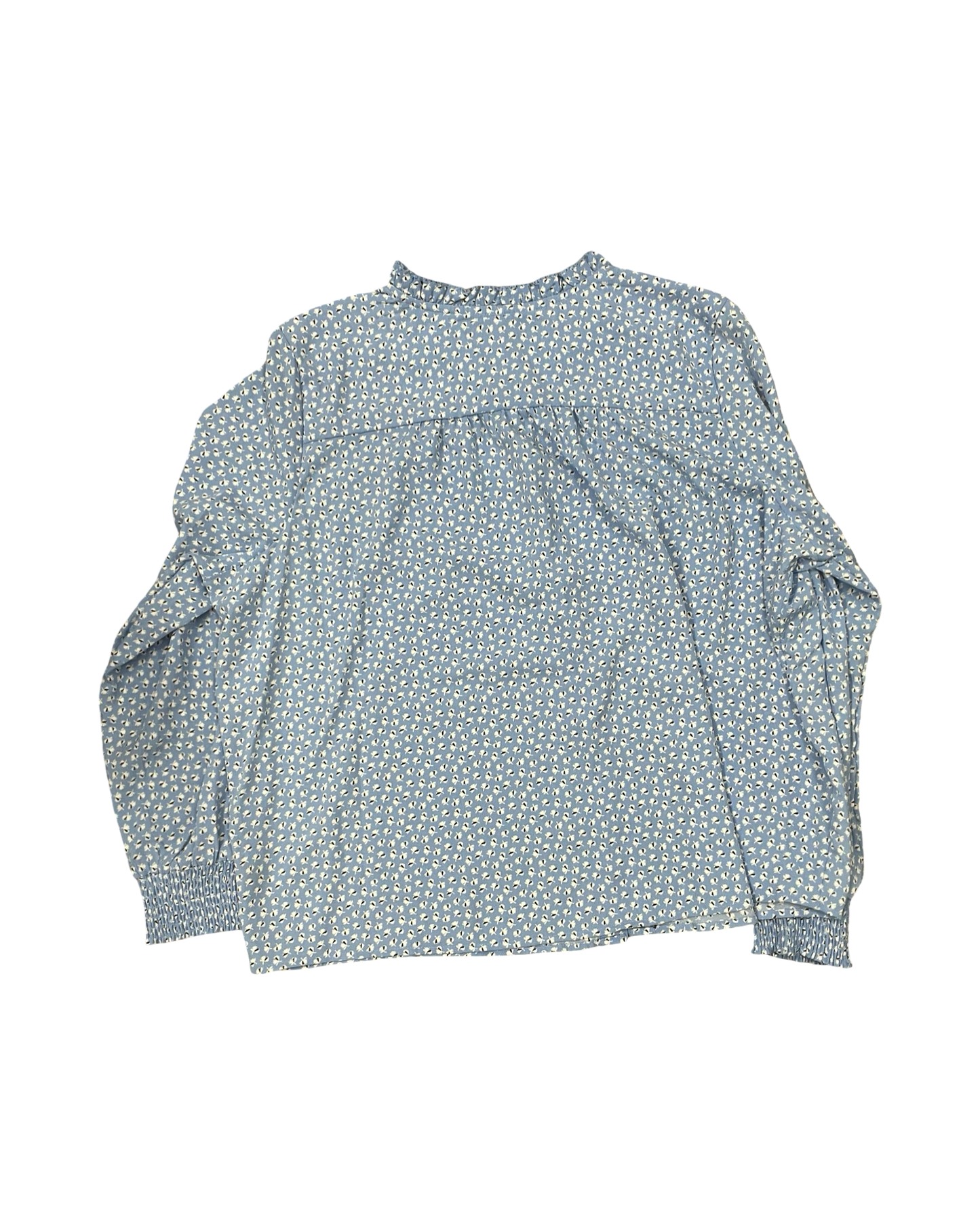 Blouse Ls By Time And Tru In Blue, Size:Xl