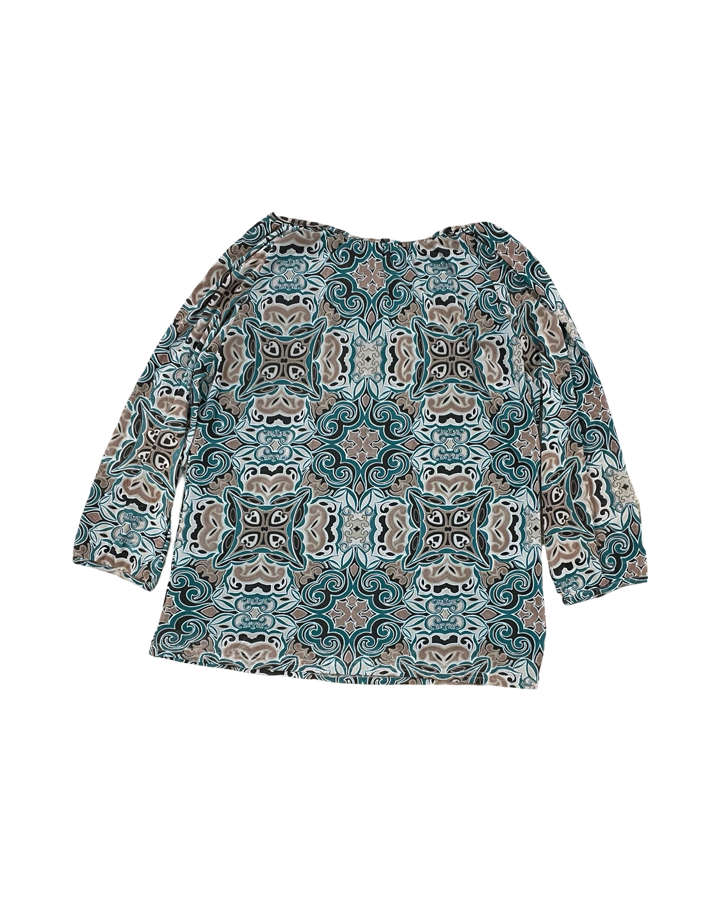 Top Ls By Croft And Barrow In Brown & Green, Size:Mp