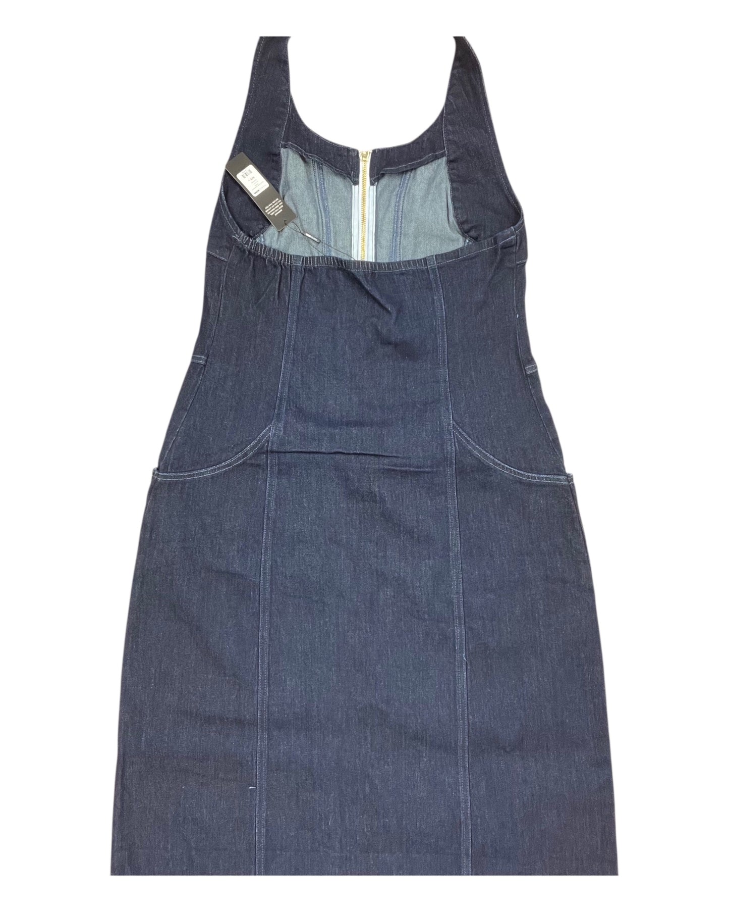 Dress Casual Maxi By Fashion Nova In Blue Denim, Size:L