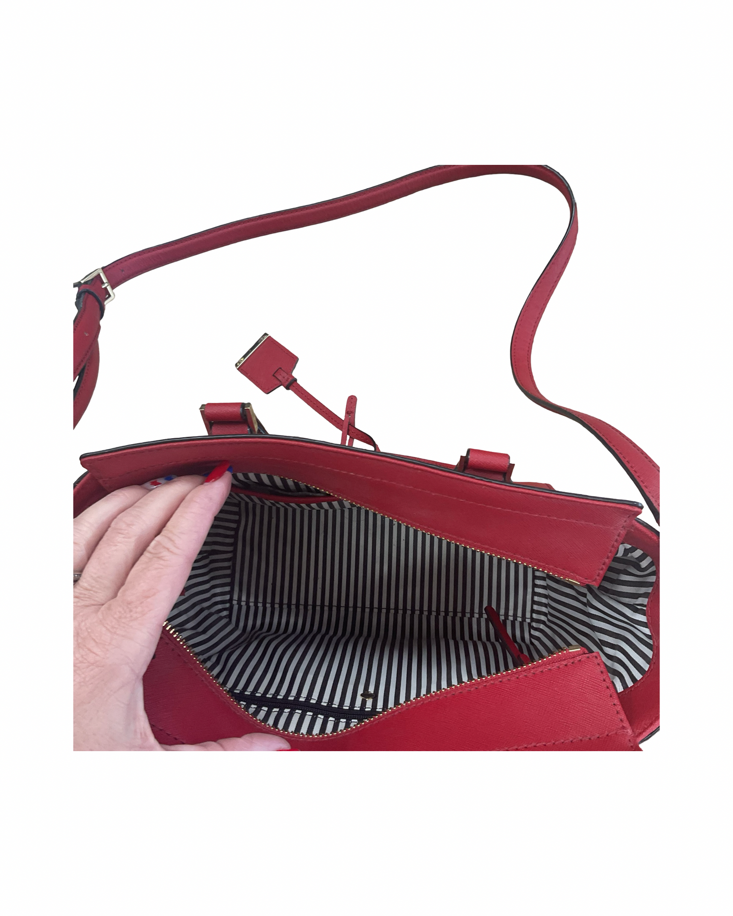 Crossbody Designer By Kate Spade In Red, Size:Medium