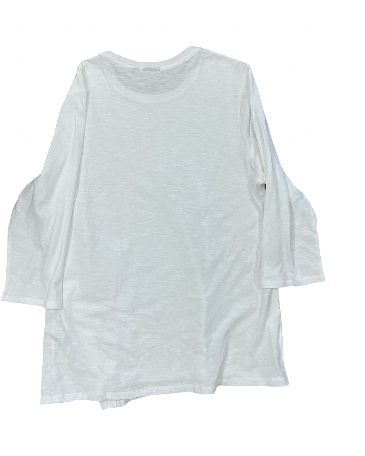 Top 3/4 Sleeve By Chicos In White, Size:L