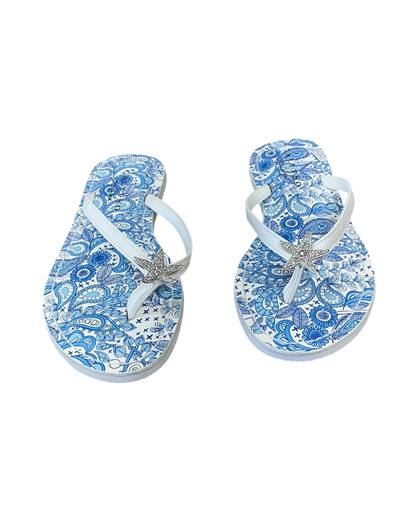 Sandals Flip Flops By Calypso St Barth In White, Size:8