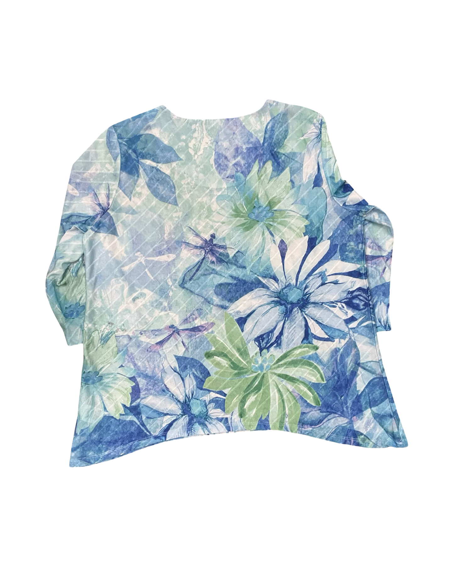 Top 3/4 Sleeve By Alfred Dunner In Blue, Size:L
