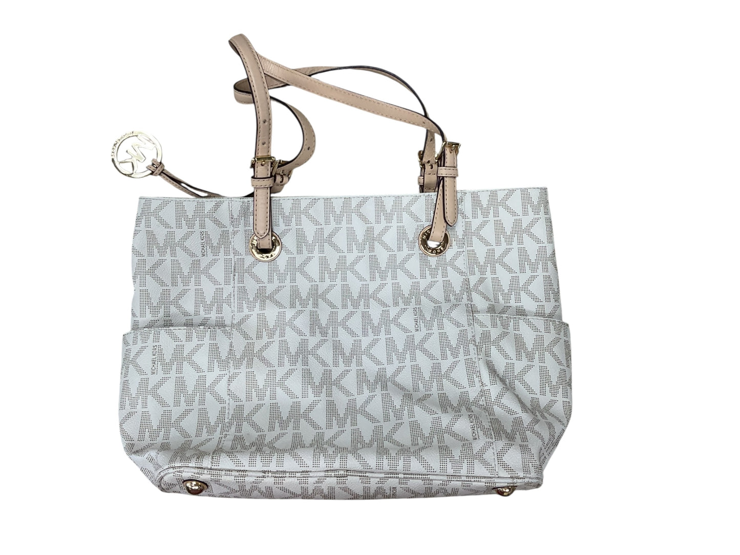 Handbag Designer By Michael Kors In Cream, Size:Large