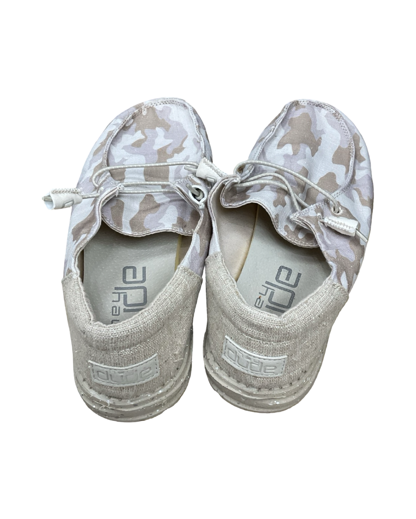 Shoes Flats By Hey Dude In Camouflage Print, Size:10