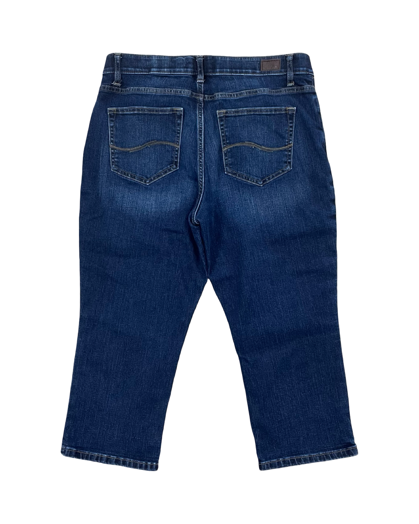 Jeans Cropped By Lee In Blue Denim, Size:12P