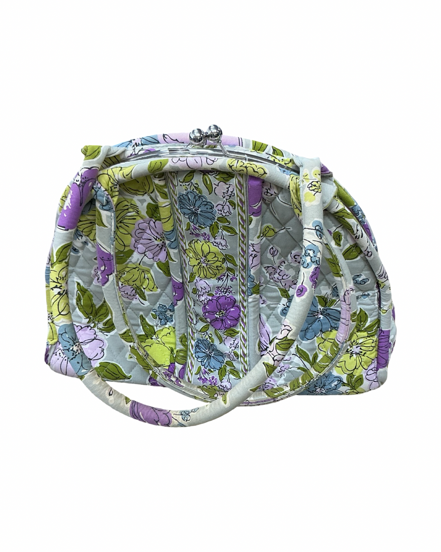 Handbag By Vera Bradley In Grey & Purple, Size:Medium