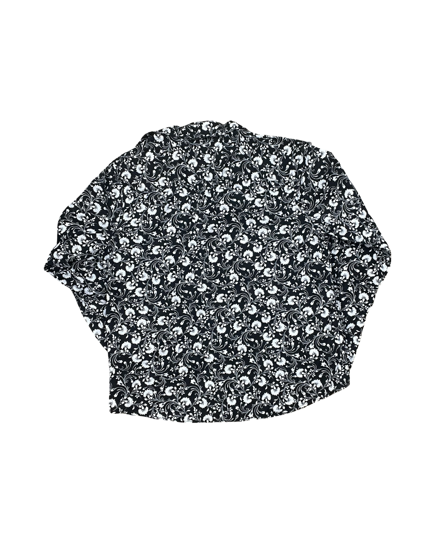Blouse Ls By Croft And Barrow In Black & White, Size:Mp