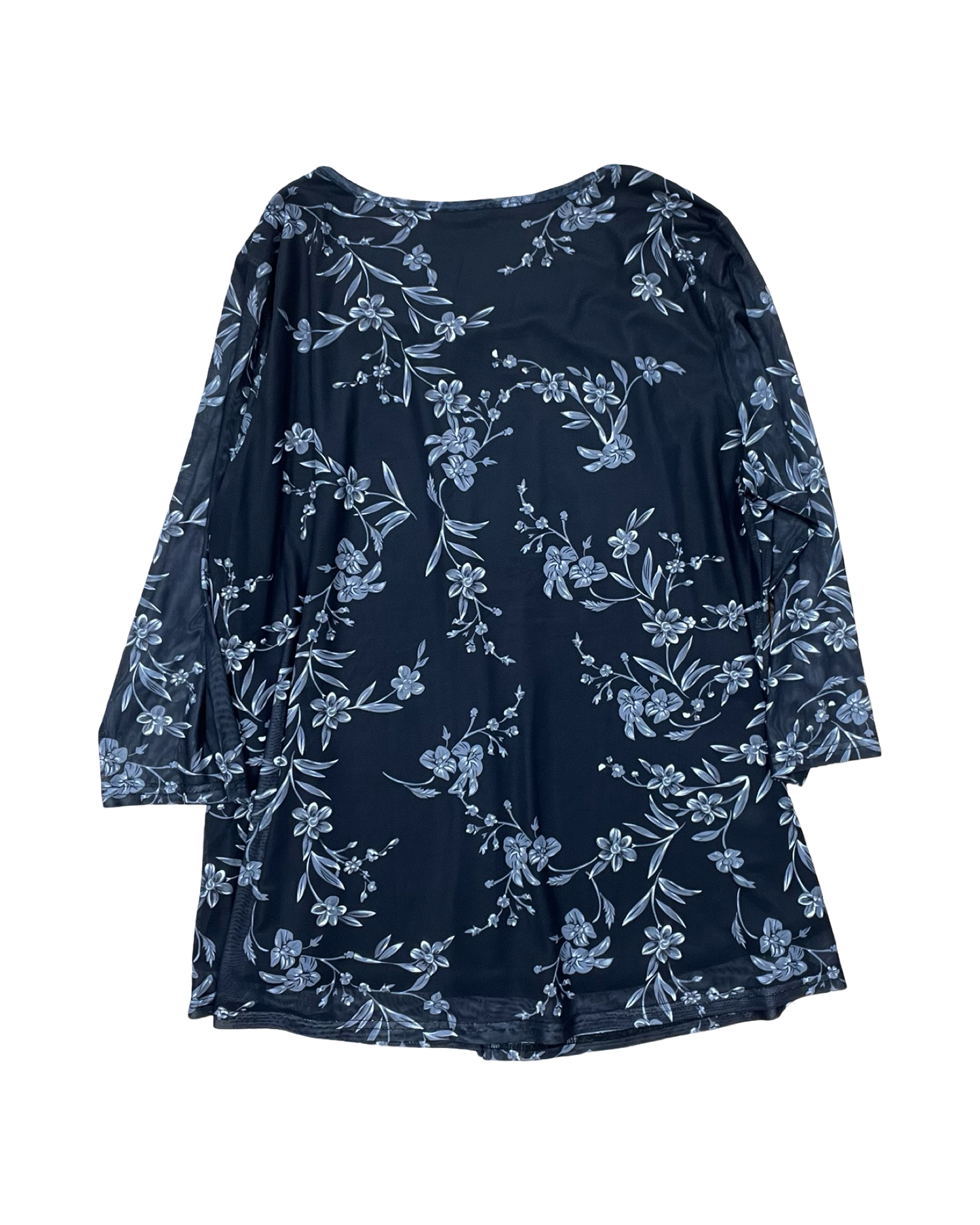 Top 3/4 Sleeve By Clothes Mentor In Black, Size:1X