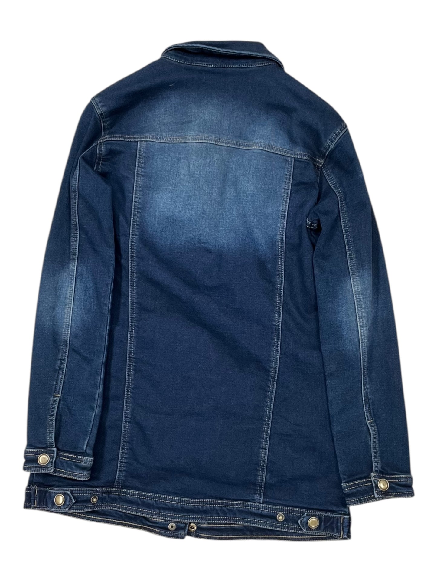 Jacket Denim By Tribal In Blue Denim, Size:Xs