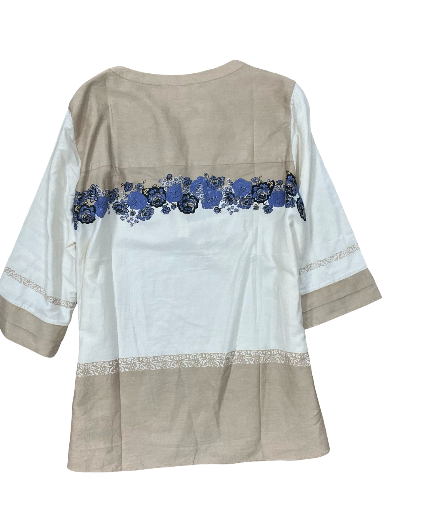 Top Ss By Soft Surroundings In Tan & White, Size:3X