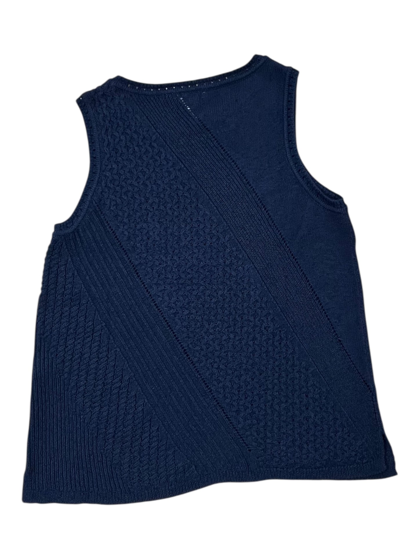Top Sleeveless By Chicos In Navy, Size:L