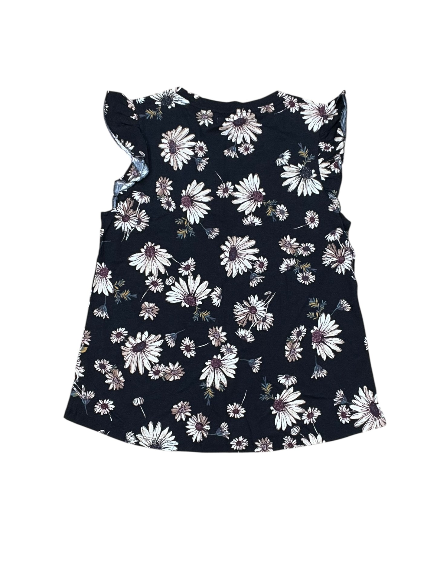 Top Sleeveless By Maurices In Black & Yellow, Size:L