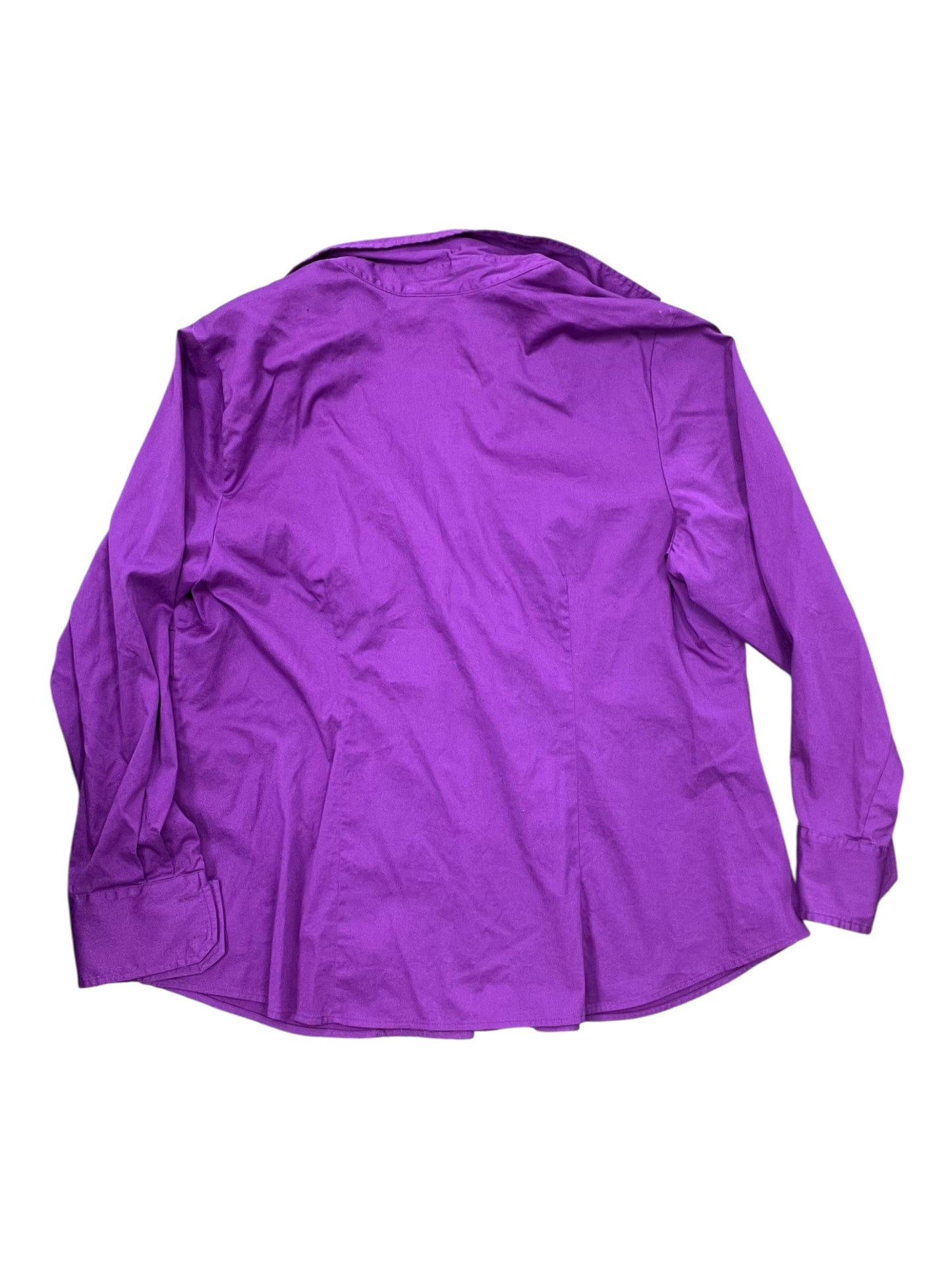 Top 3/4 Sleeve Basic By New York And Co In Purple, Size:Xl