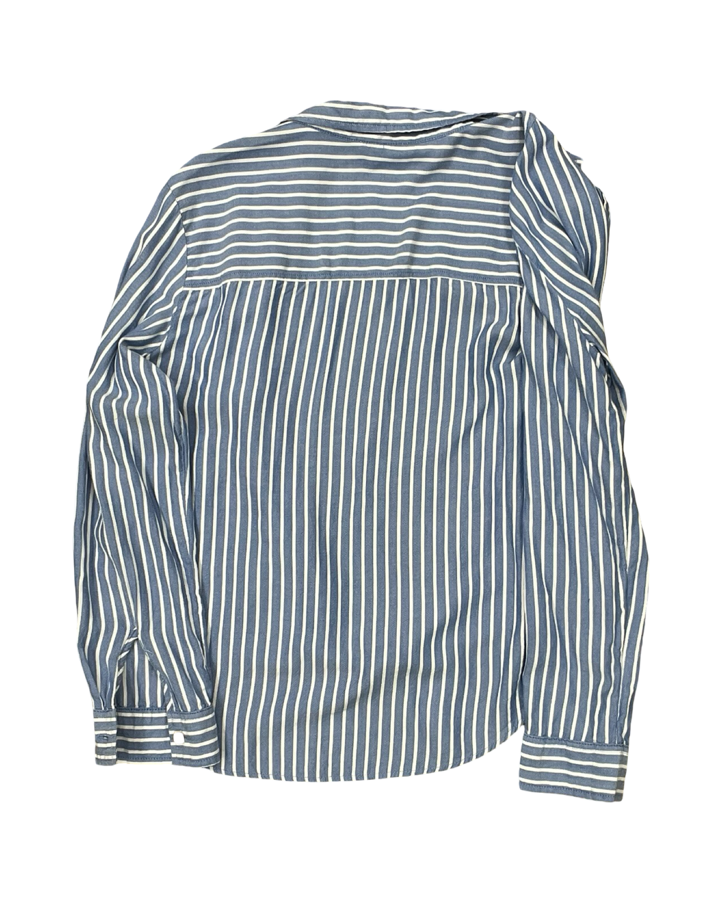 Blouse Ls By Beachlunchlounge In Blue & White, Size:M