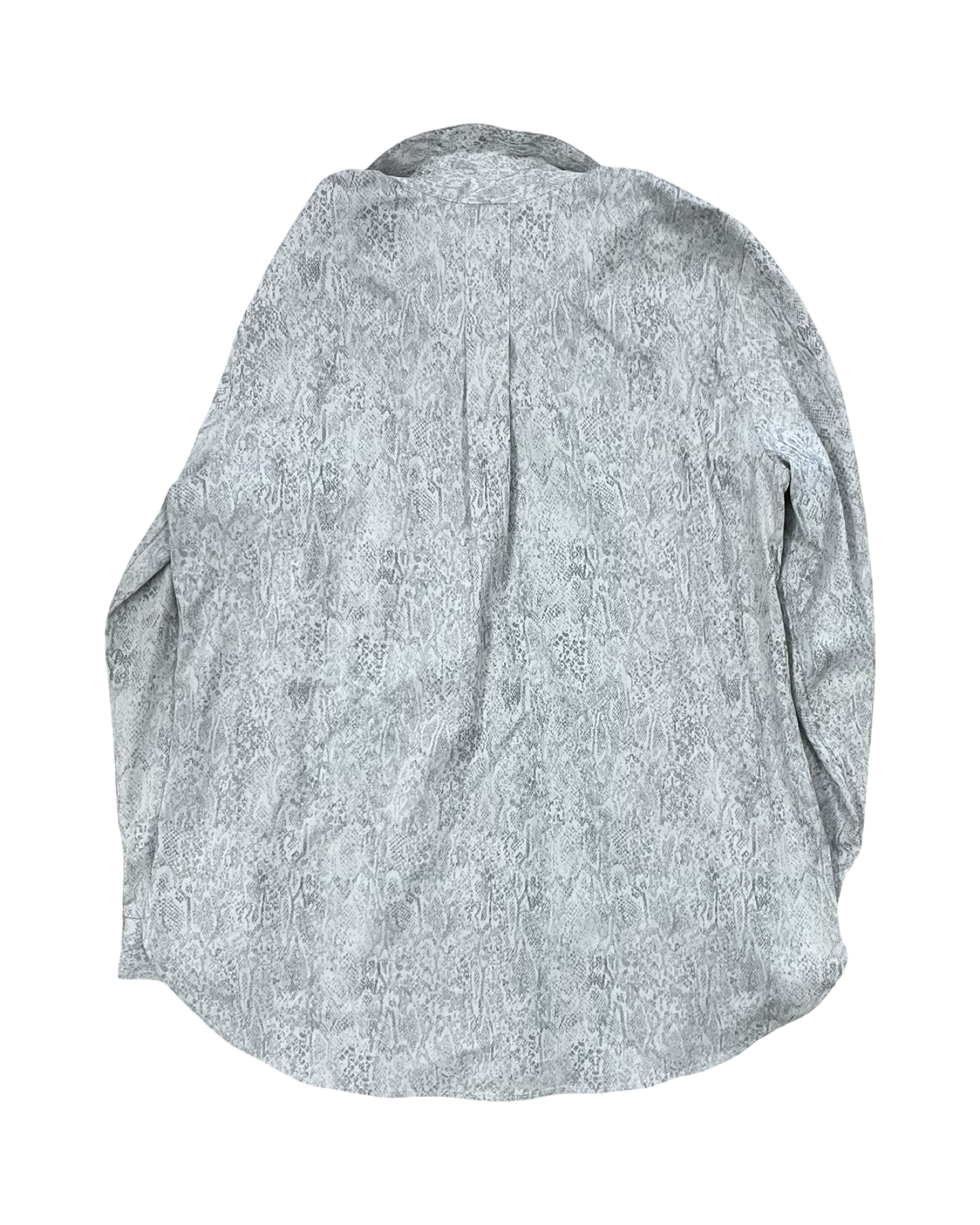 Blouse Ls By Chicos In Grey & White, Size:L