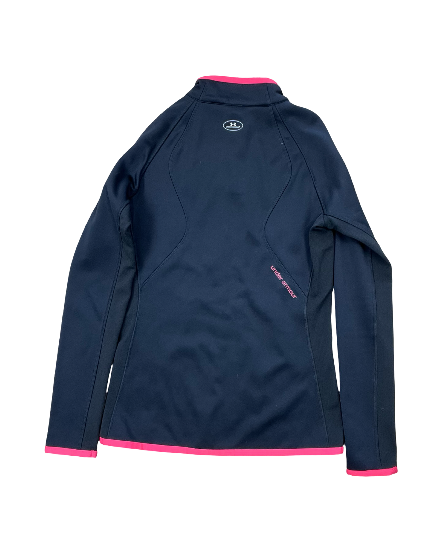 Athletic Jacket By Under Armour In Black & Pink, Size:S