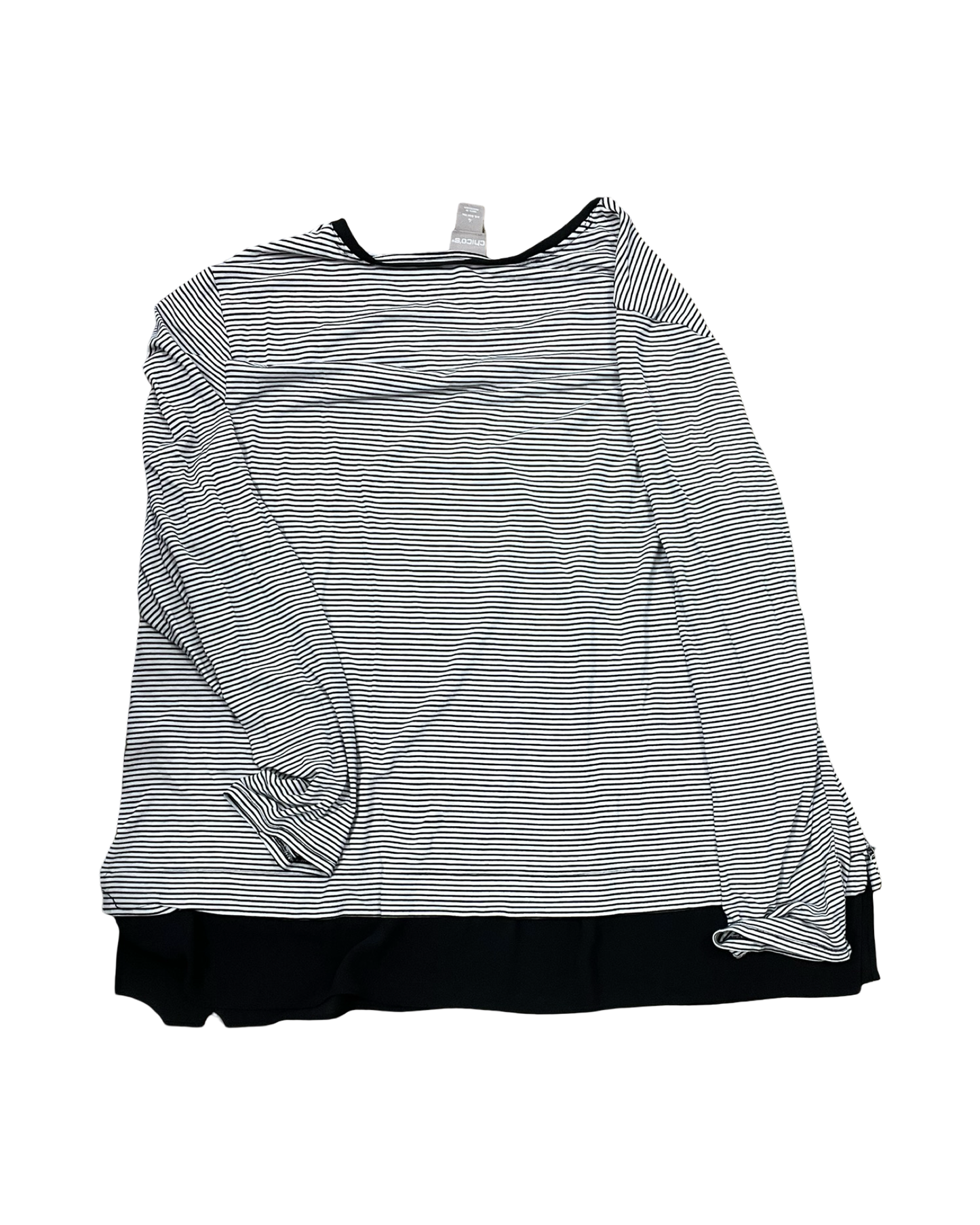Top Ls By Chicos In Black & White, Size:Xxl