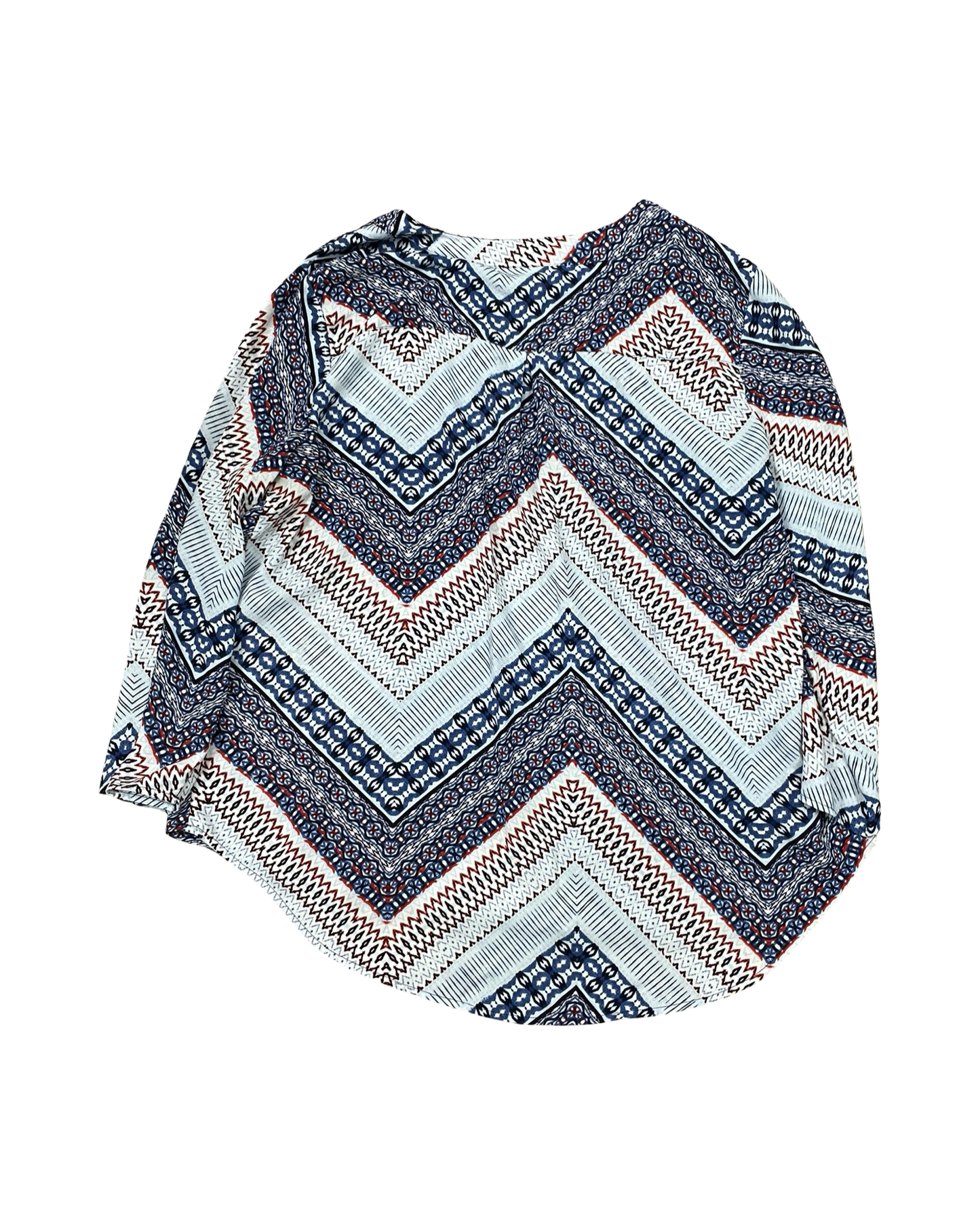 Top 3/4 Sleeve By Cato In Blue, Size:Xl