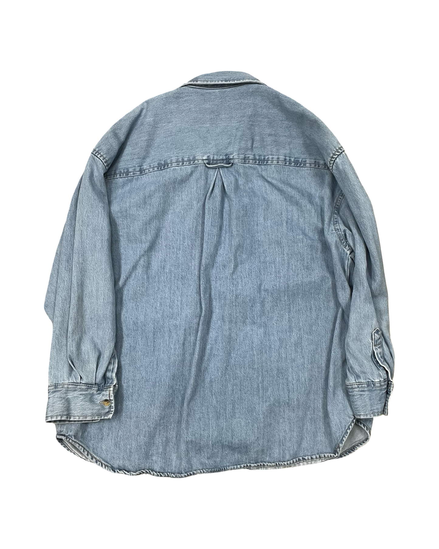 Blouse Ls By Old Navy In Blue Denim, Size:L