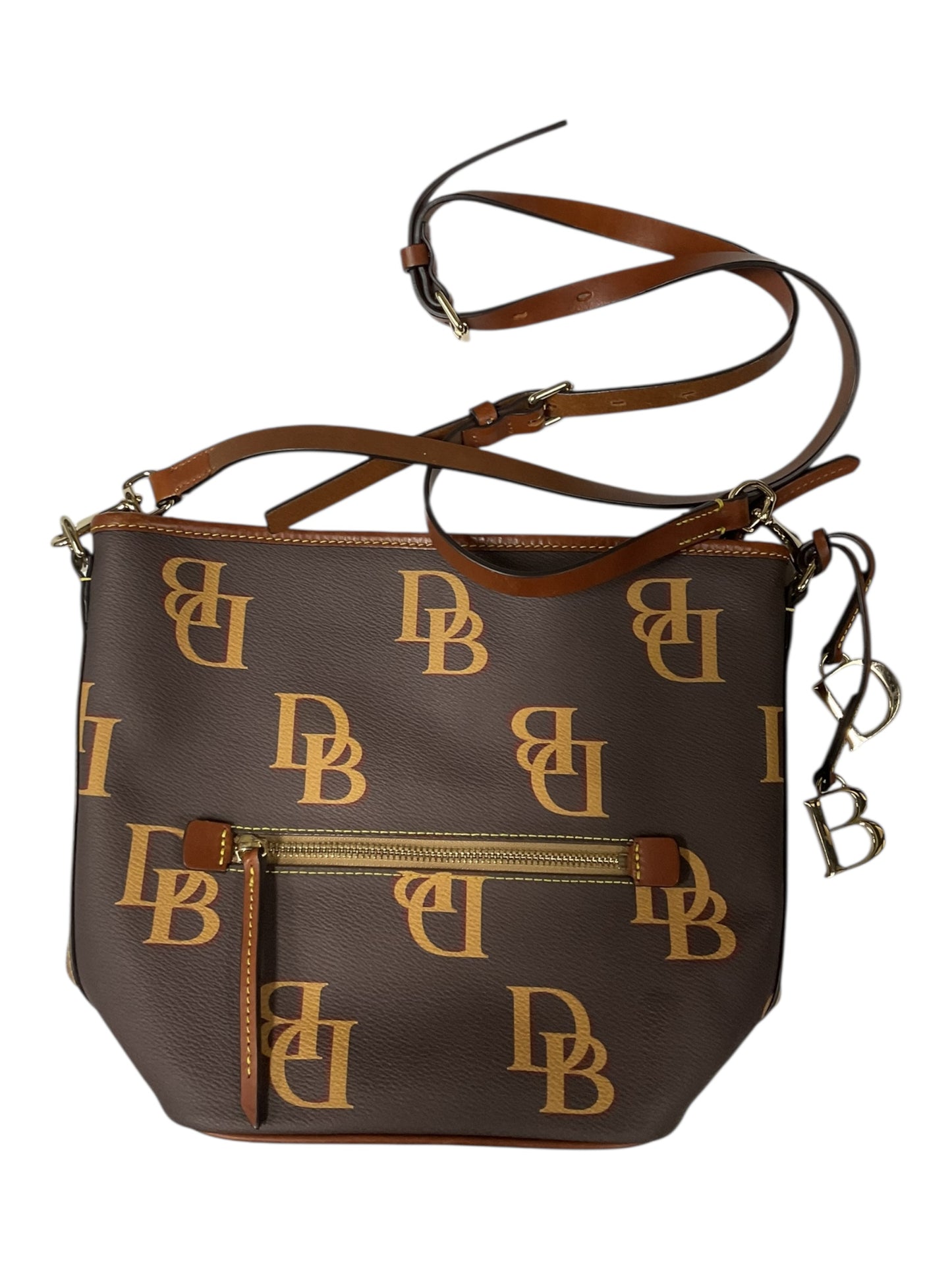 Handbag Designer By Dooney And Bourke In Brown, Size:Medium