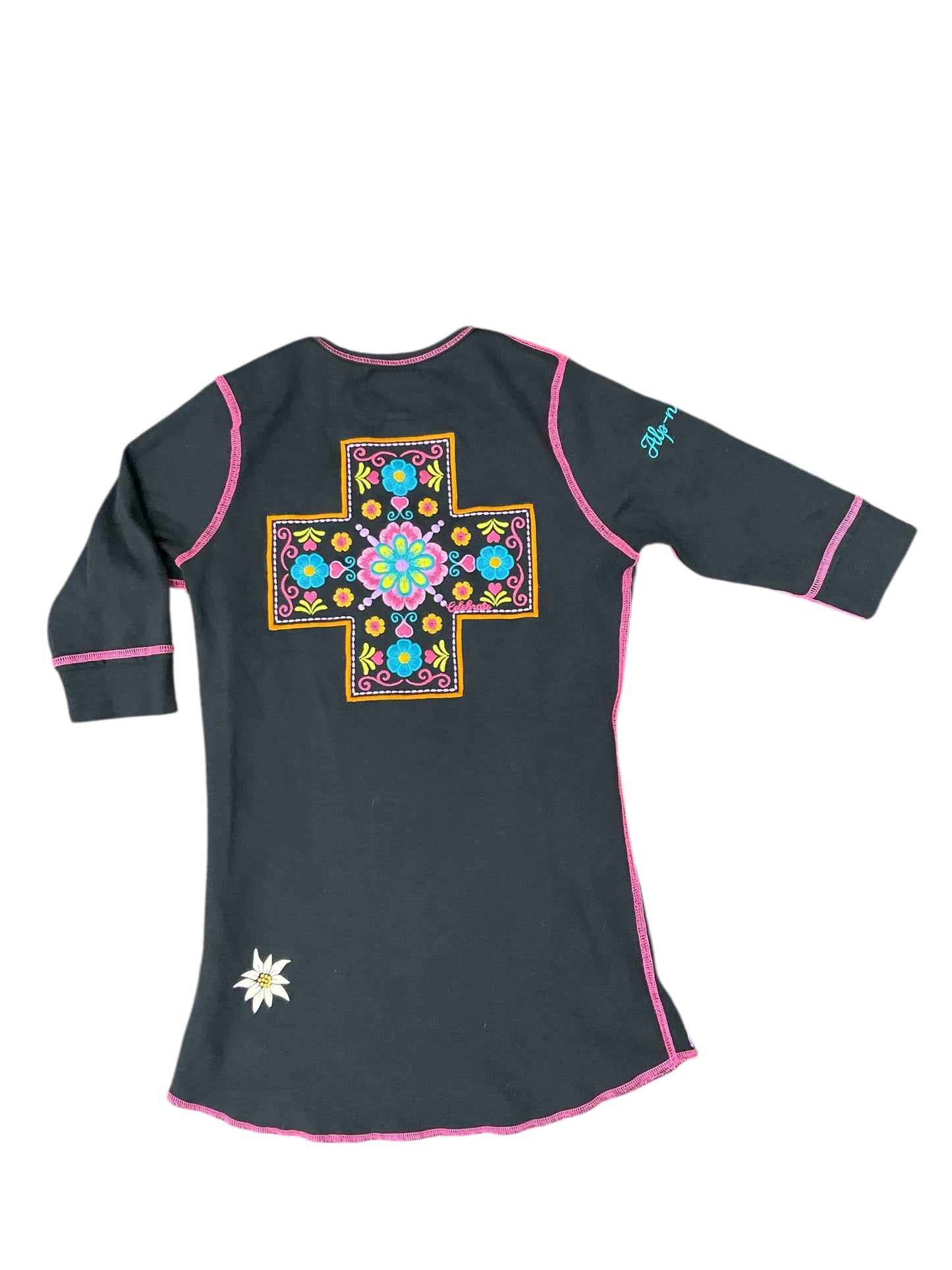 Top 3/4 Sleeve By Alp N Rock In Black, Size:Xs