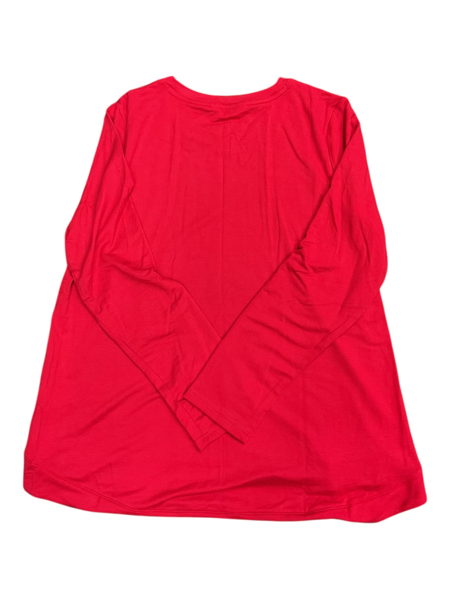 Top Ls By Liz Claiborne In Red, Size:L