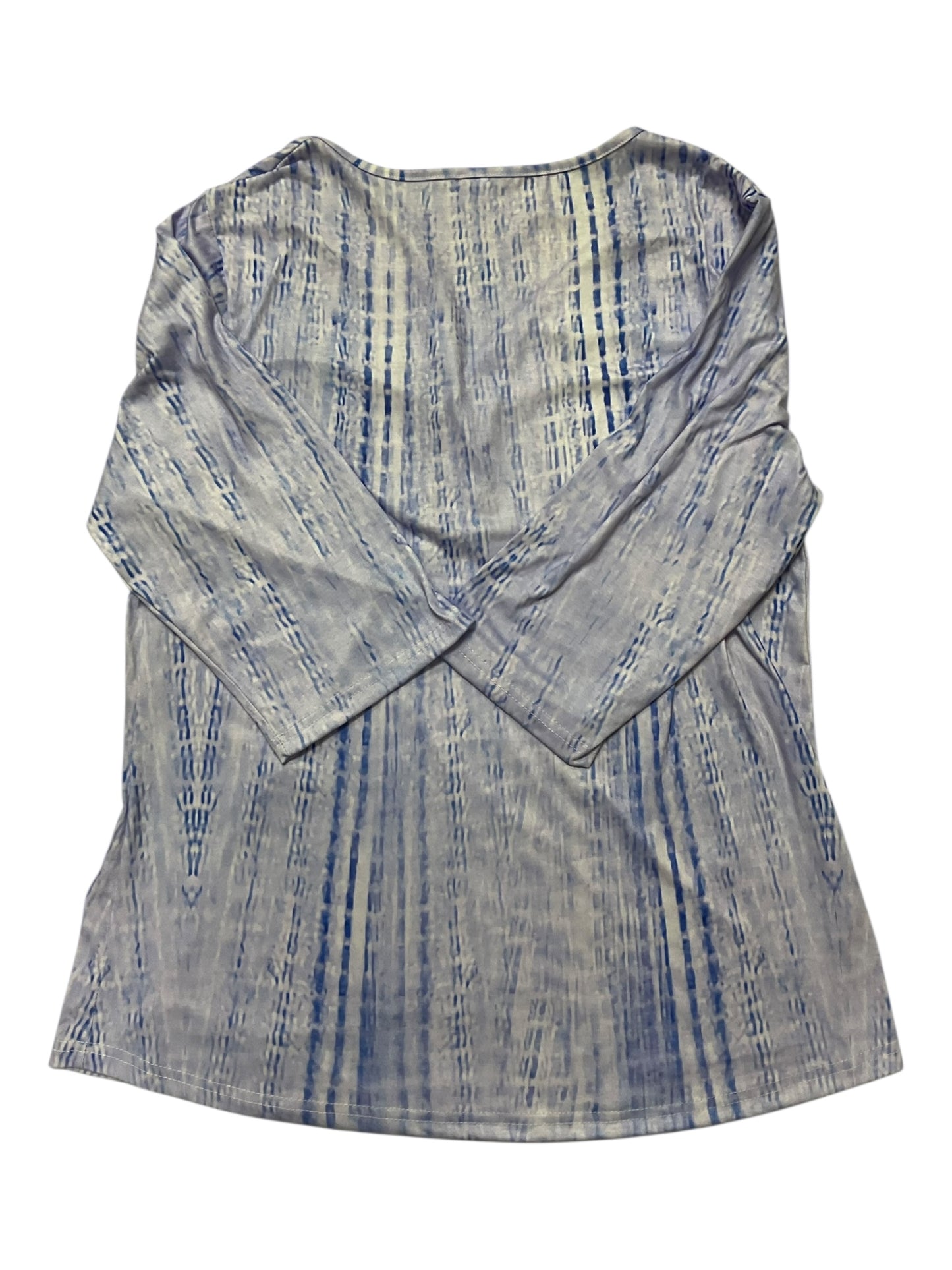 Top 3/4 Sleeve By Clothes Mentor In Blue, Size:L