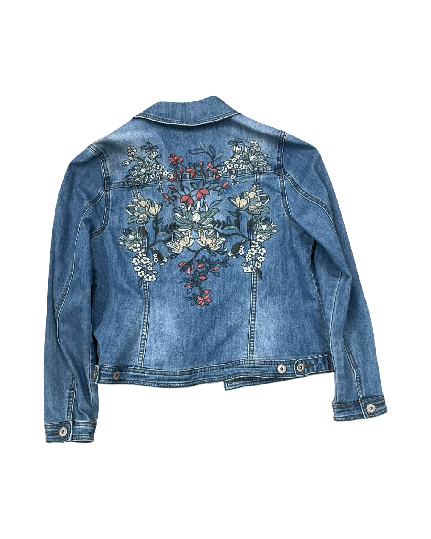 Jacket Denim By Christopher And Banks In Blue Denim, Size:Mp